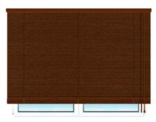 Деревянные горизонтальные жалюзи 25 мм 68 миндаль цена. Купить в «Мастерская Жалюзи»